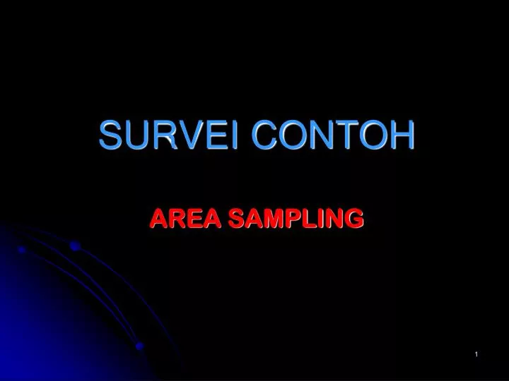 survei contoh area sampling