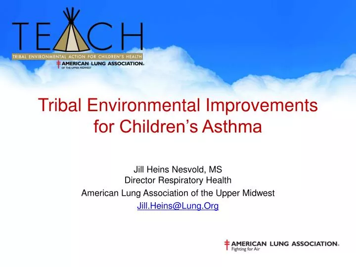 tribal environmental improvements for children s asthma