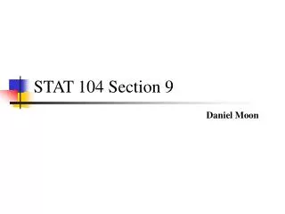 STAT 104 Section 9