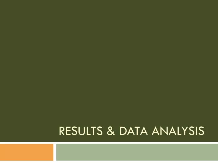 results data analysis