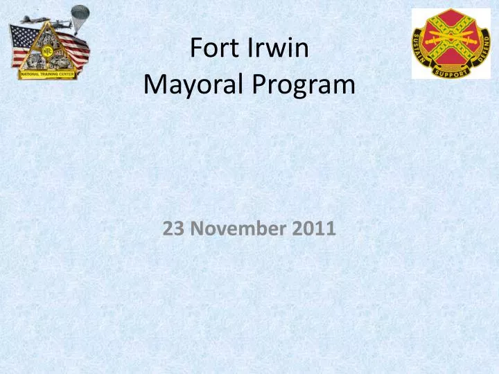 fort irwin mayoral program