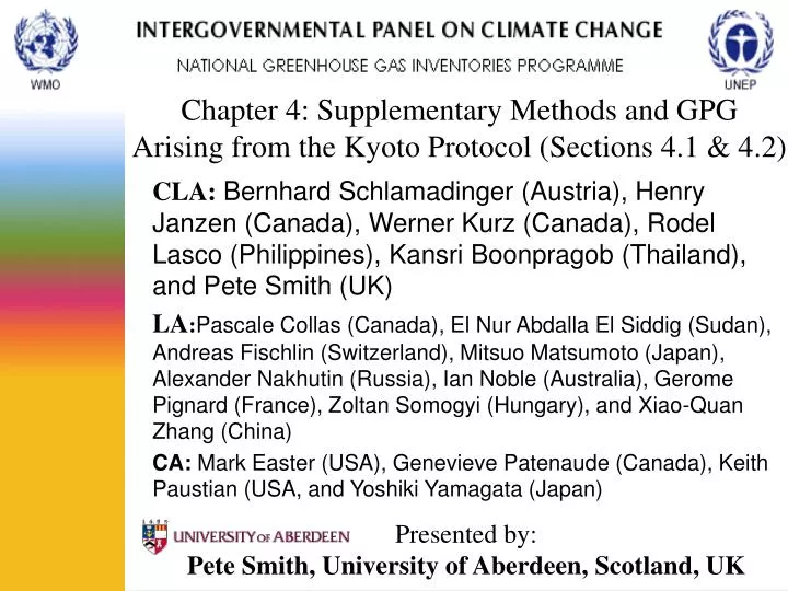 chapter 4 supplementary methods and gpg arising from the kyoto protocol sections 4 1 4 2