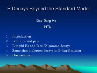 B Decays Beyond the Standard Model