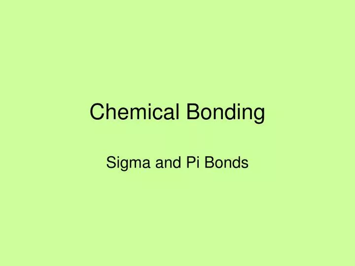 chemical bonding