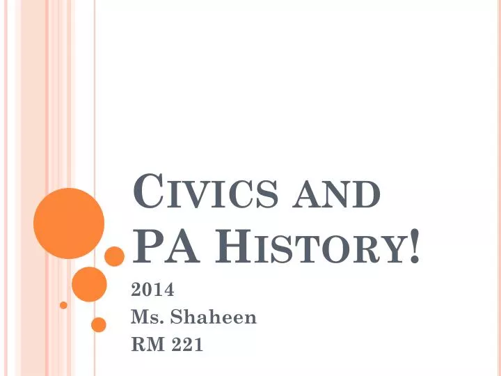 civics and pa history