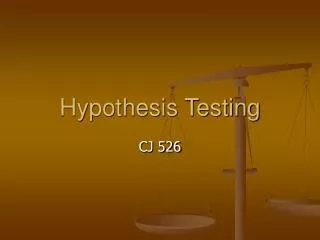 Hypothesis Testing