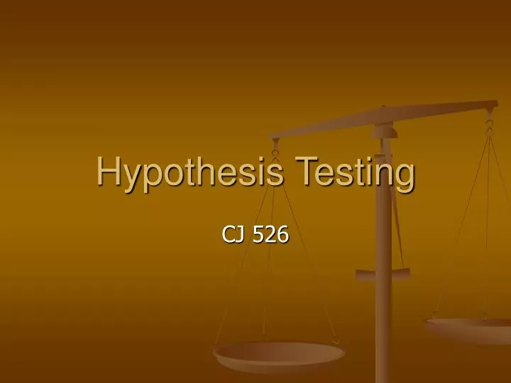 hypothesis testing