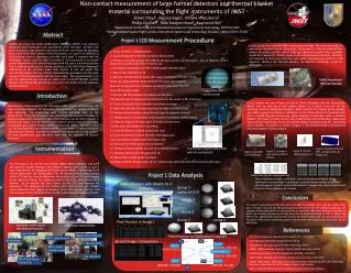 Non-contact measurement of large format detectors and thermal blanket