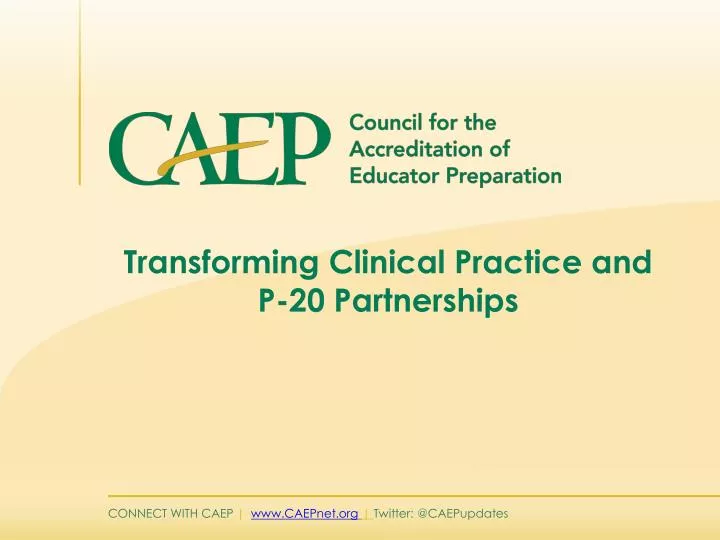 transforming clinical practice and p 20 partnerships