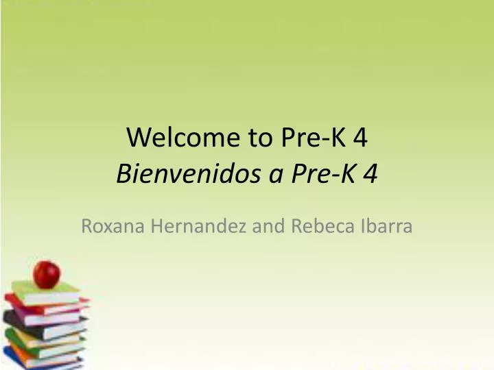 welcome to pre k 4 bienvenidos a pre k 4