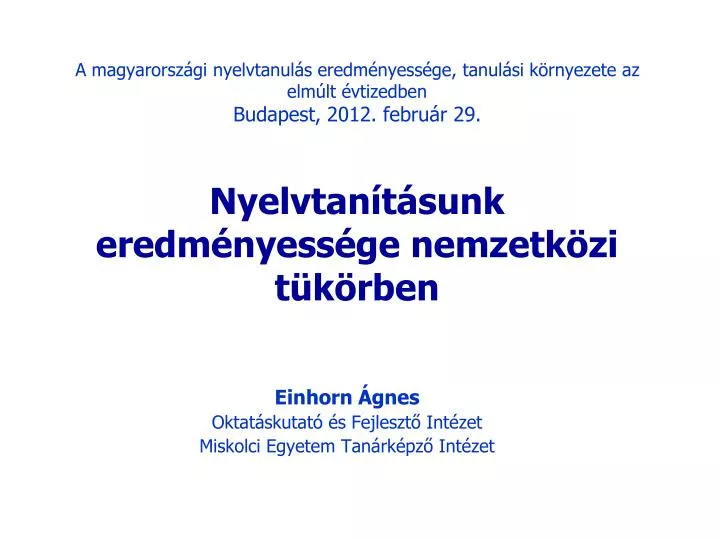 einhorn gnes oktat skutat s fejleszt int zet miskolci egyetem tan rk pz int zet