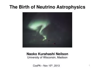 The Birth of Neutrino Astrophysics