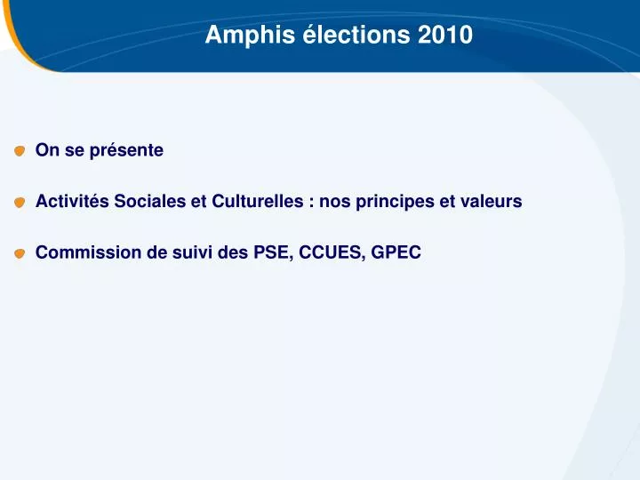 amphis lections 2010