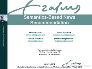 Semantics-Based News Recommendation