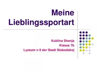 meine lieblingssportart