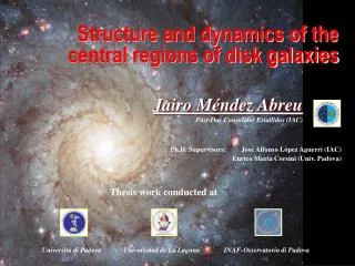 Structure and dynamics of the central regions of disk galaxies