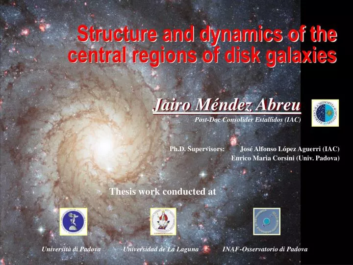 structure and dynamics of the central regions of disk galaxies