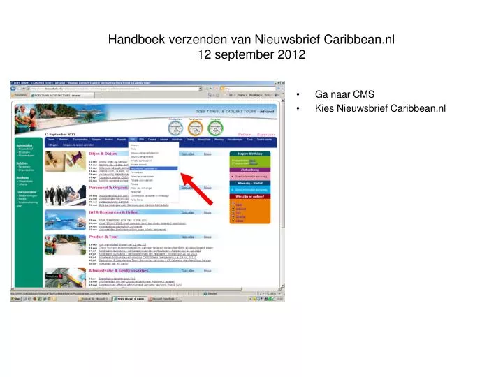 handboek verzenden van nieuwsbrief caribbean nl 12 september 2012