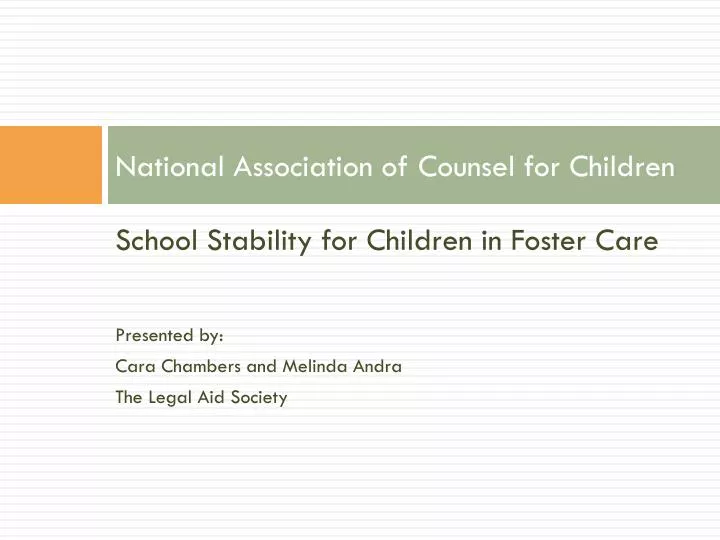 national association of counsel for children