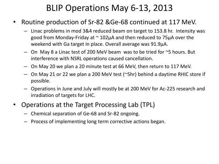 blip operations may 6 13 2013