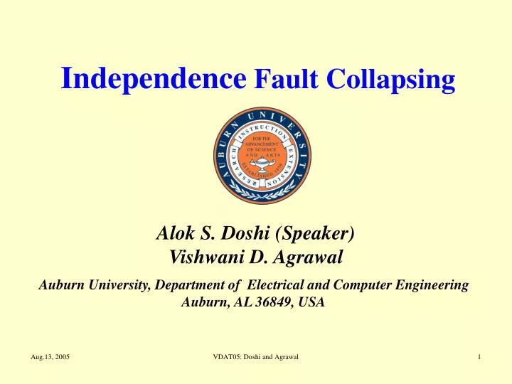 independence fault collapsing
