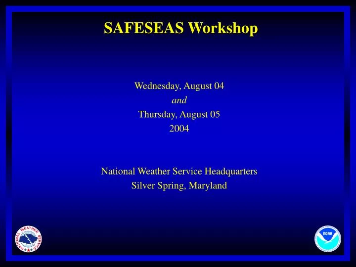 safeseas workshop