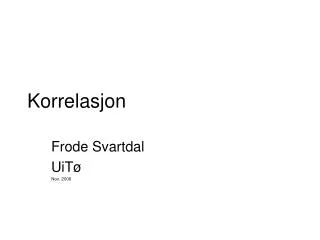 korrelasjon