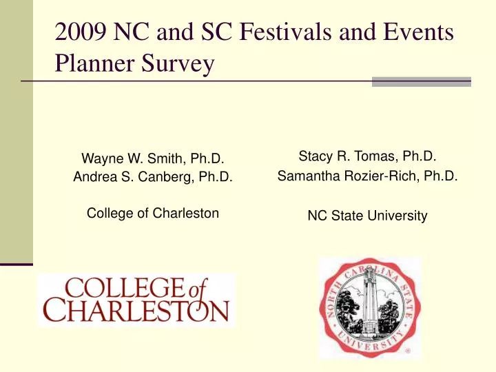 2009 nc and sc festivals and events planner survey