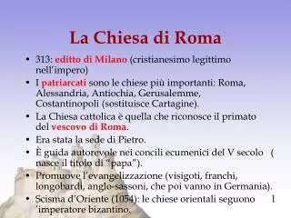 la chiesa di roma