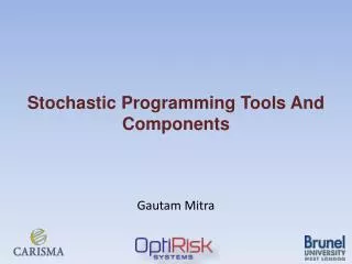 Stochastic Programming Tools And Components