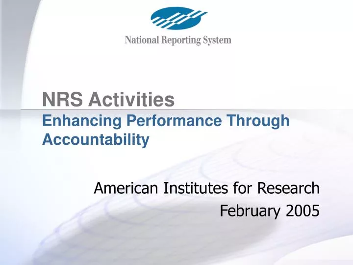 american institutes for research february 2005