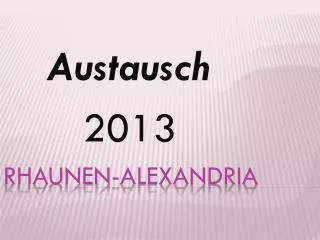 austausch 2013