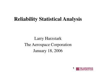 reliability statistical analysis