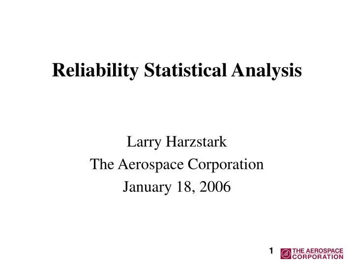 reliability statistical analysis