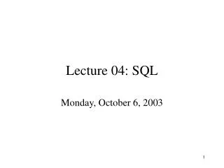 lecture 04 sql