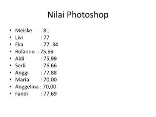 nilai photoshop