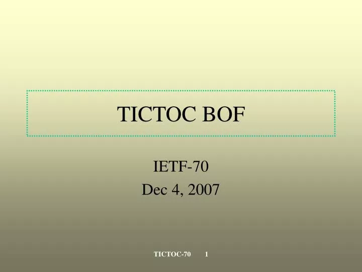 tictoc bof