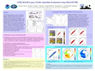 GOES-R/ABI Legacy Profile Algorithm Evaluation Using MSG/SEVIRI