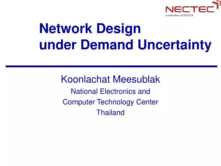 network design under demand uncertainty