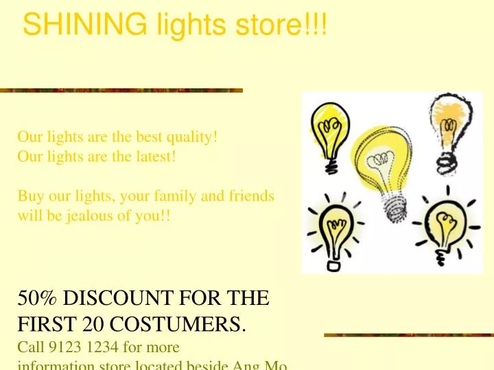 shining lights store