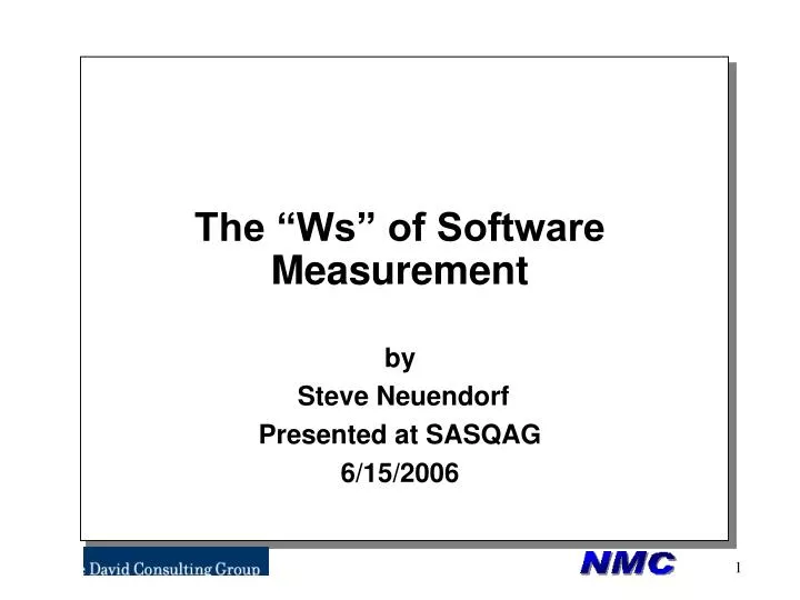 the ws of software measurement