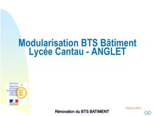 modularisation bts b timent lyc e cantau anglet