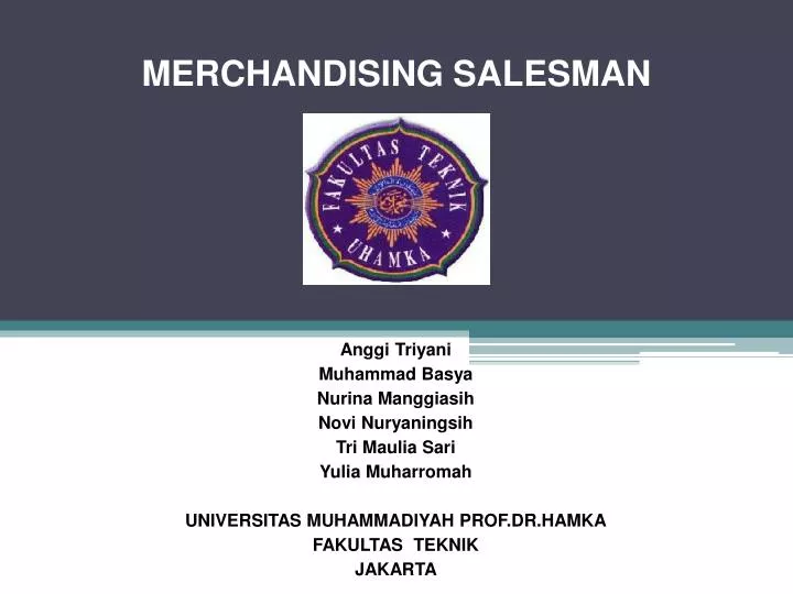 merchandising salesman