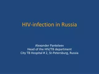 HIV-infection in Russia