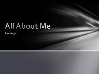 all about me