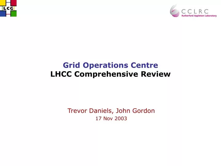 grid operations centre lhcc comprehensive review