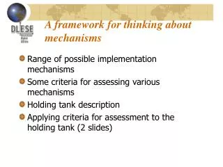 A framework for thinking about mechanisms