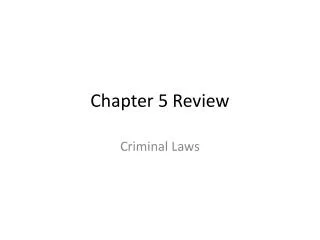 Chapter 5 Review