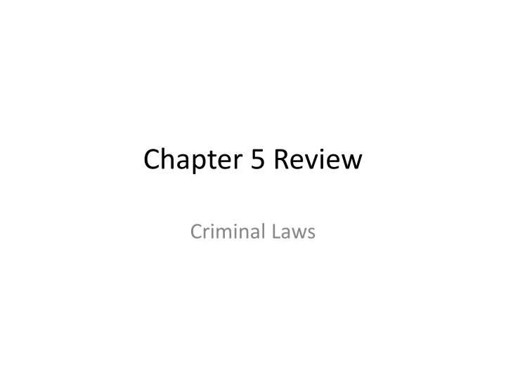 chapter 5 review