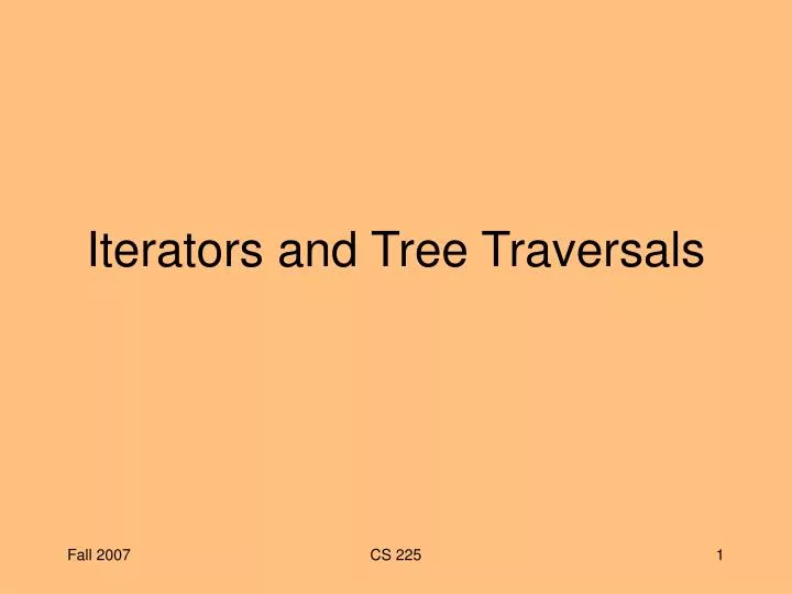 iterators and tree traversals